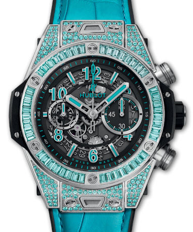 Hublot 411.WX.1179.LR.0919 Big Bang Unico 45 mm White Gold Paraiba replica watch